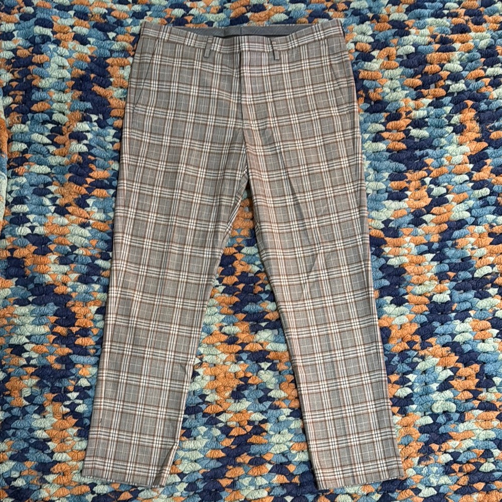 Men's Plaid Pants - Brown